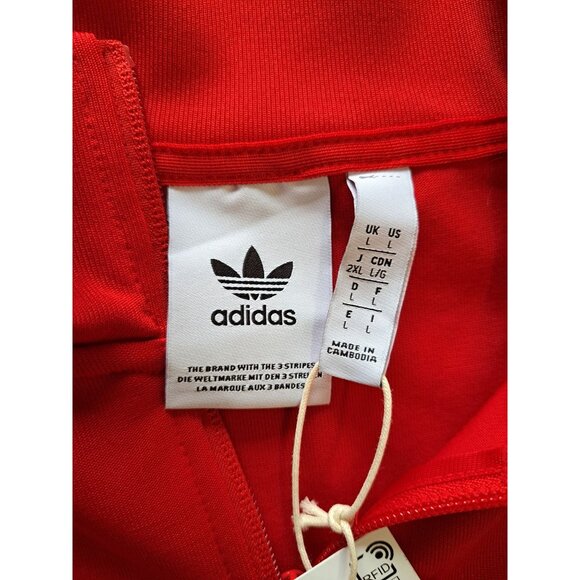 New Adidas Men's The First Track Top Originals Better Full-Zip Jacket Large Red - Picture 2 of 8